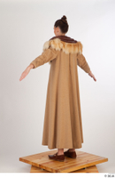  Photos Woman in Historical Dress 31 14th century Brown Winter coat Historical clothing a poses whole body 0004.jpg